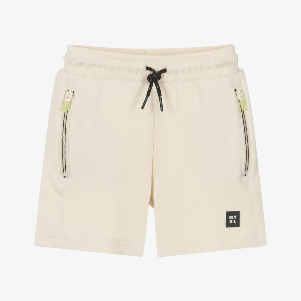 Mayoral-Beige Jersey Shorts | Childrensalon Outlet