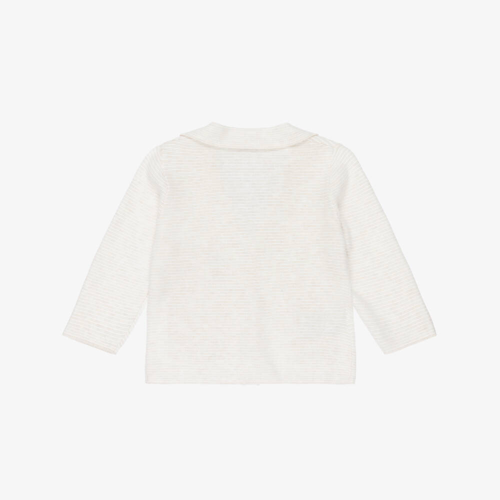 Mayoral-Beige Knitted Button Cardigan | Childrensalon Outlet