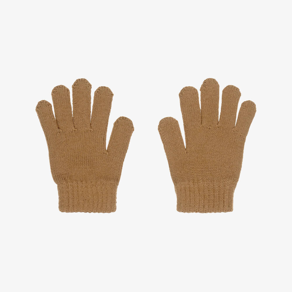 Mayoral-Beige Knitted Cozy Gloves | Childrensalon Outlet