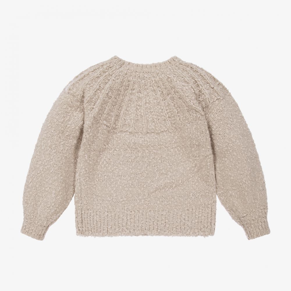 Mayoral-Beige Knitted Sweater | Childrensalon Outlet