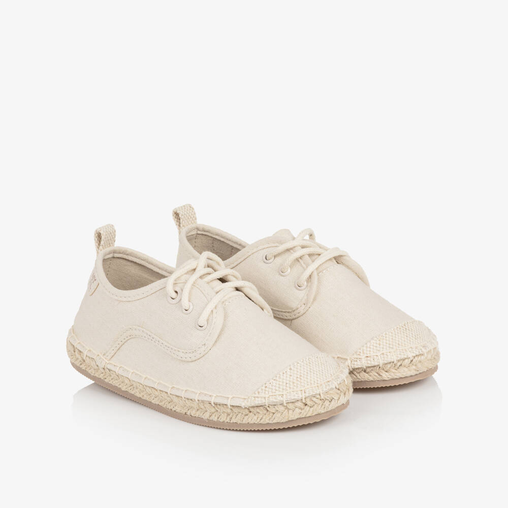 Mayoral-Beige Lace Up Espadrille | Childrensalon Outlet
