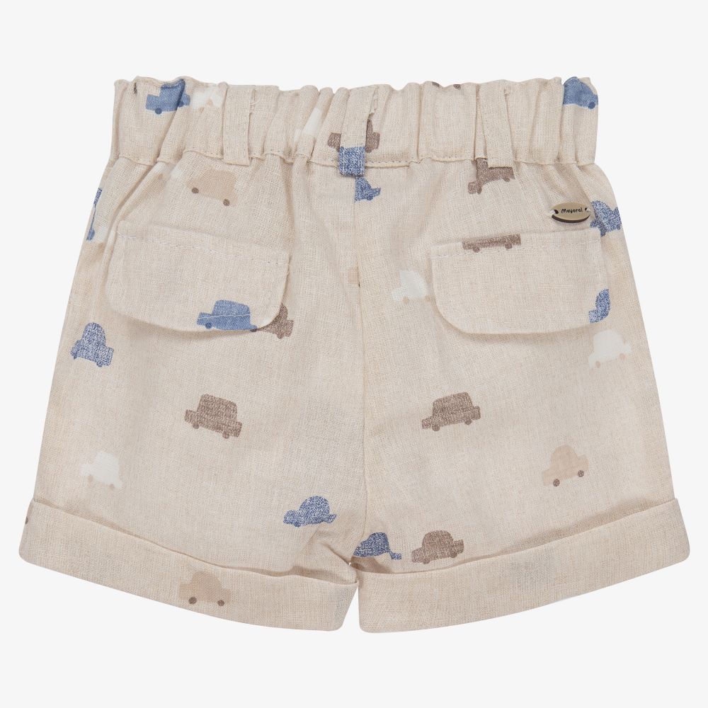 Mayoral Для новорожденных-Бежевые льняные шорты для малышей | Childrensalon Outlet