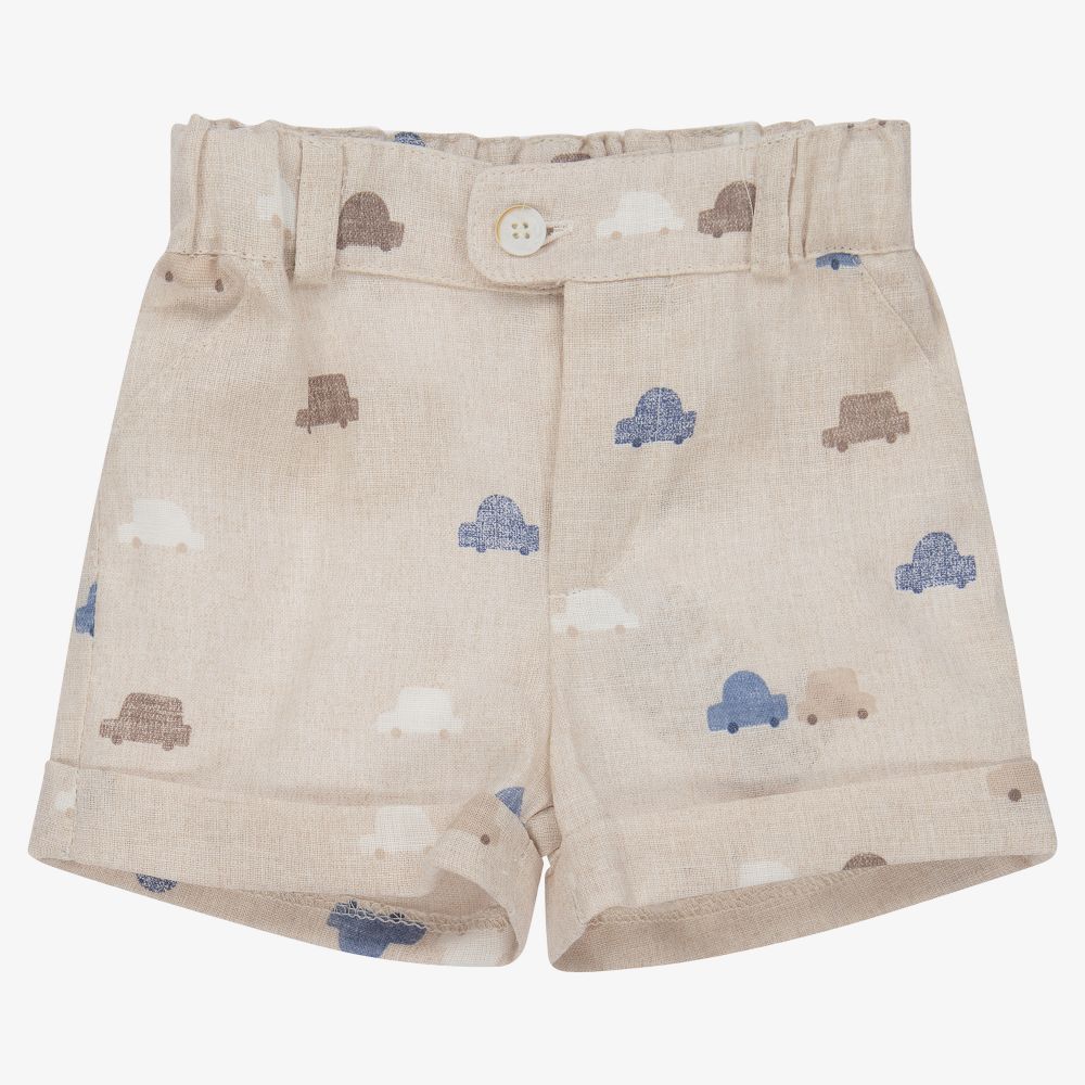 Mayoral Newborn - Short beige en lin Bébé | Childrensalon