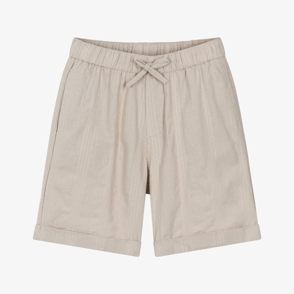 Mayoral Nukutavake-Beige Linen Mix Short | Childrensalon Outlet