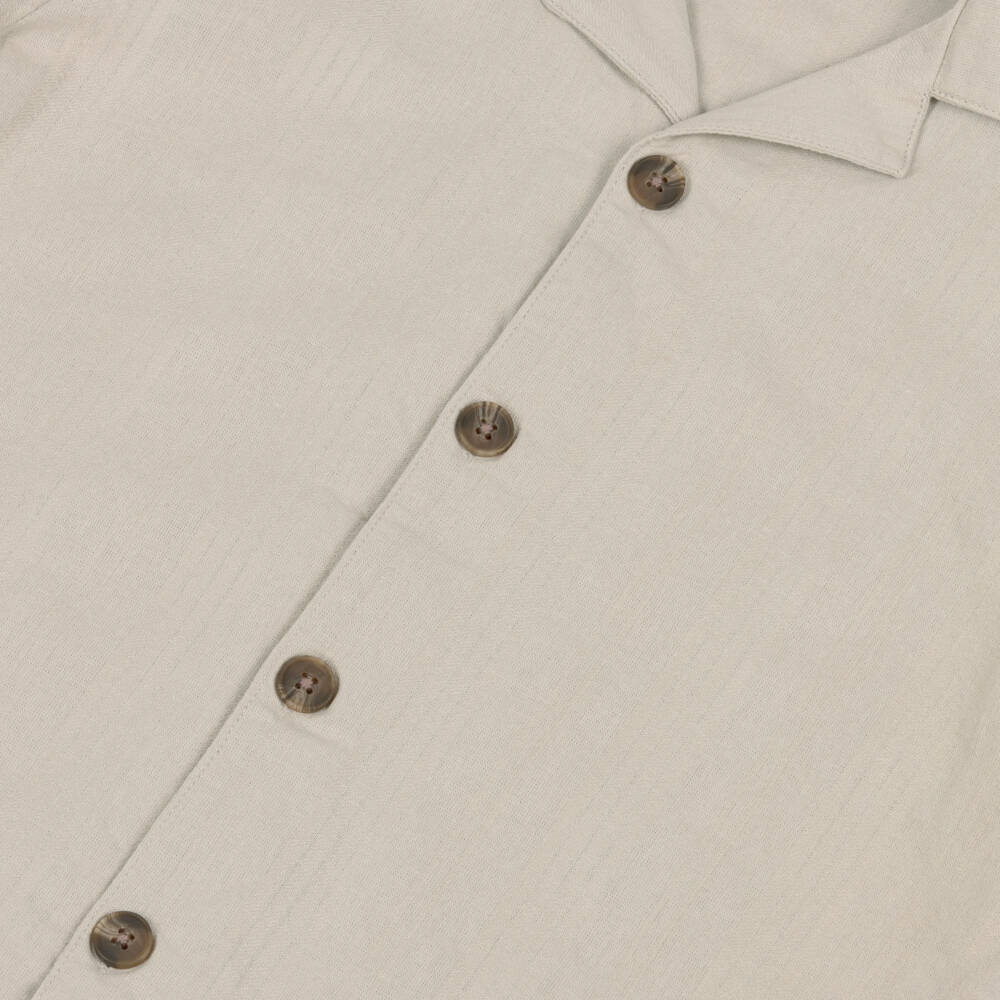 Mayoral Nukutavake-Beige Linen Mix Ss Shirt | Childrensalon Outlet