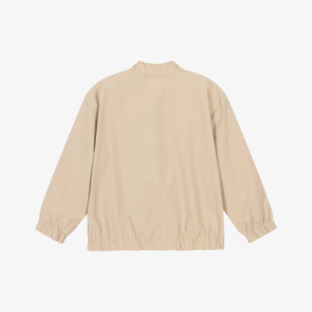 Mayoral-Beige Linen Reversible Short Jacket | Childrensalon Outlet