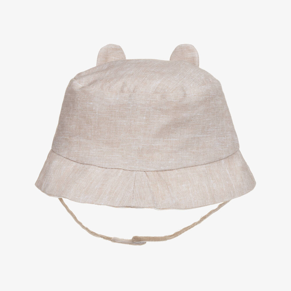 Mayoral Для новорожденных-Beige Reversible Baby Sun Hat | Childrensalon Outlet