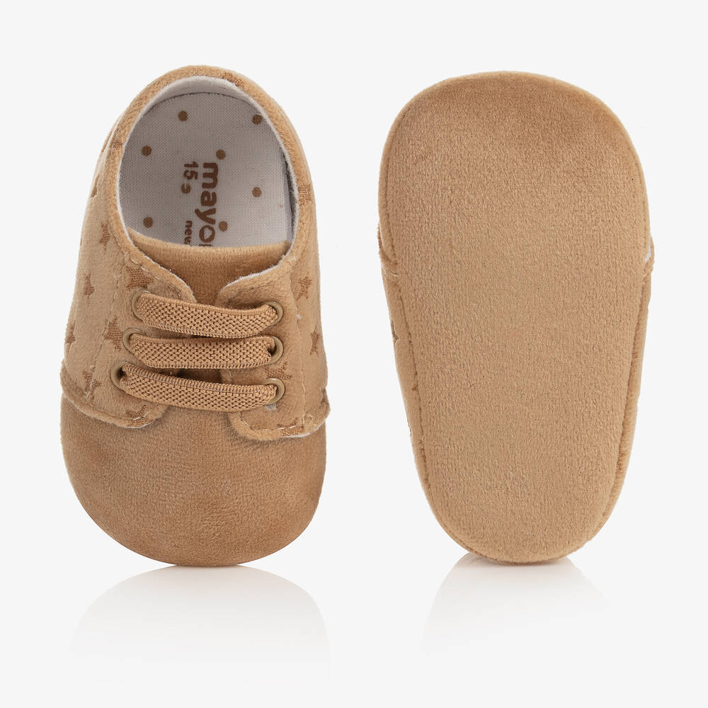 Mayoral Для новорожденных-Бежевые пинетки со звездами | Childrensalon Outlet