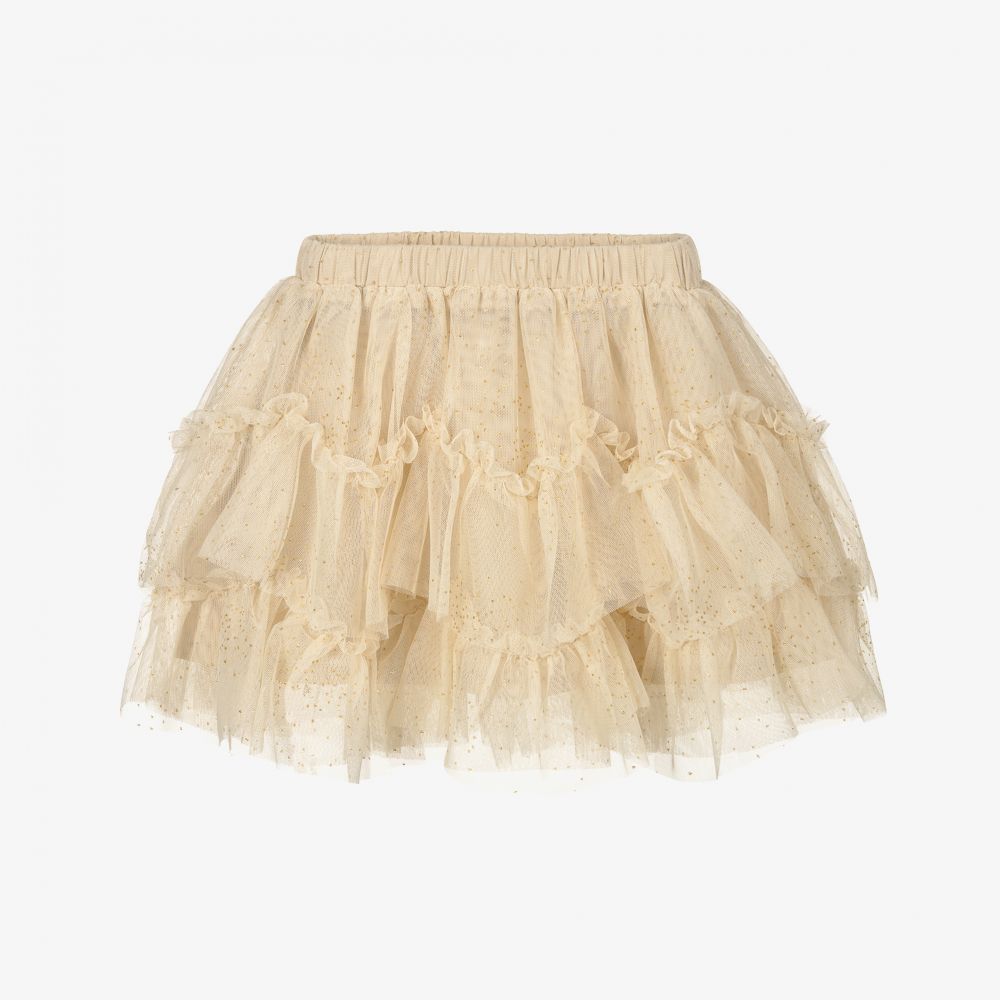 Mayoral - Beige Tulle Ruffle Skirt | Childrensalon