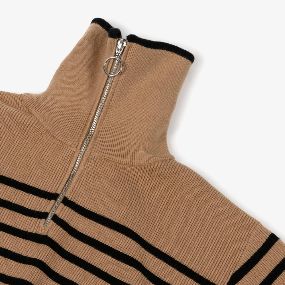 Mayoral-Black And Brown Stripe Trouser Set | Childrensalon Outlet