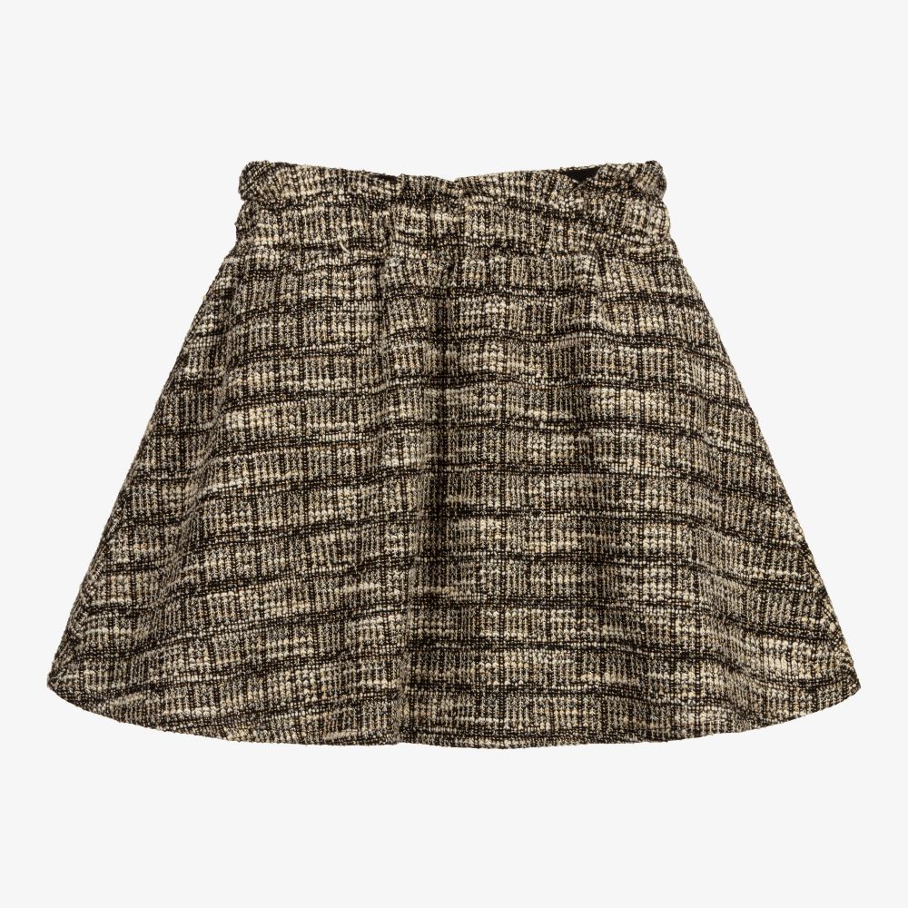 Mayoral - Black & Beige Knitted Skirt | Childrensalon