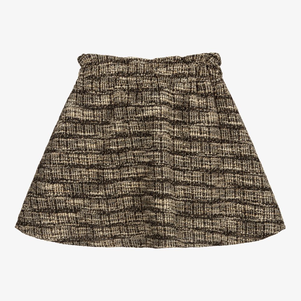 مايورال-تنورة ميني محبوكة لون أسود وبيج | Childrensalon Outlet