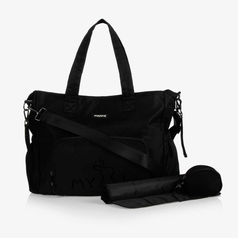 Mayoral Newborn - Black Changing Bag (40cm) | Childrensalon