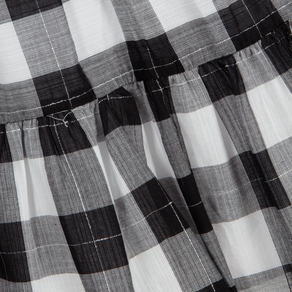 Mayoral-Черное хлопковое платье в клетку | Childrensalon Outlet