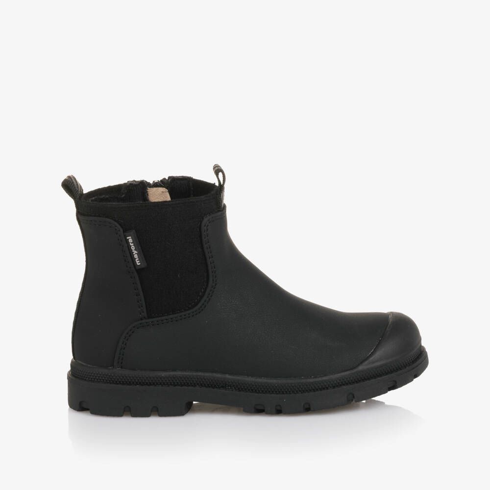 Mayoral-Black Chelsea Boot | Childrensalon Outlet