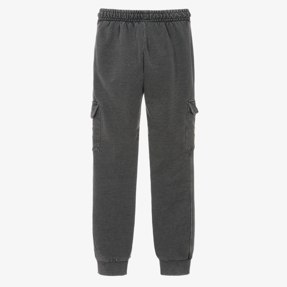 Mayoral Nukutavake-Black Cotton Cargo Joggers | Childrensalon Outlet