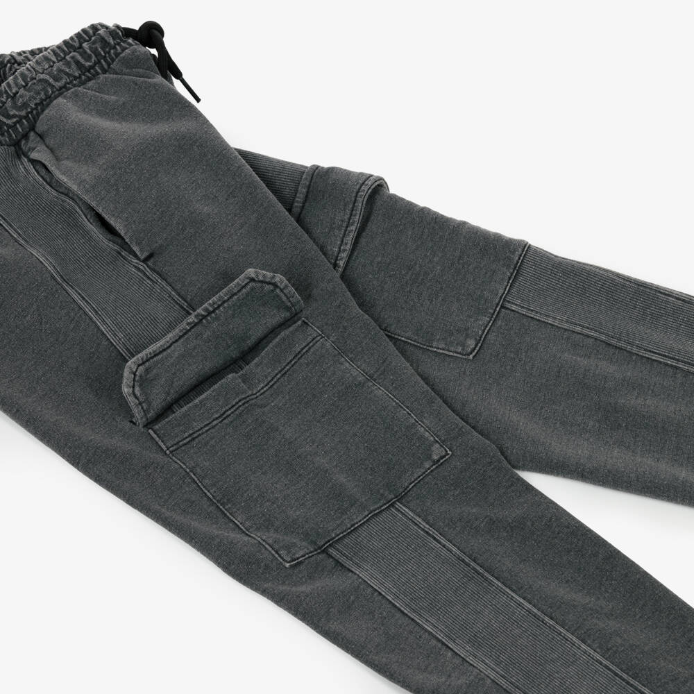 Mayoral Nukutavake-Black Cotton Cargo Joggers | Childrensalon Outlet