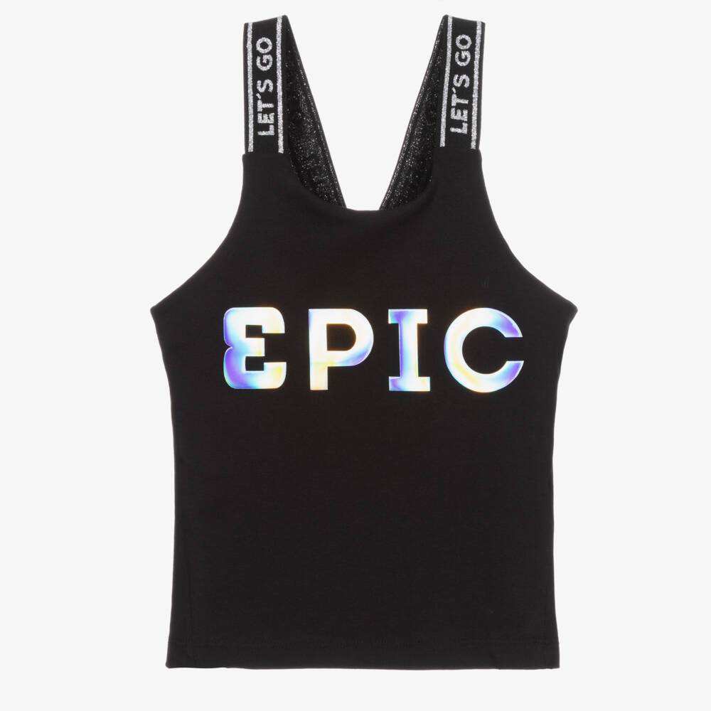 Mayoral-توب فيست قطن  لون أسود و أبيض | Childrensalon Outlet