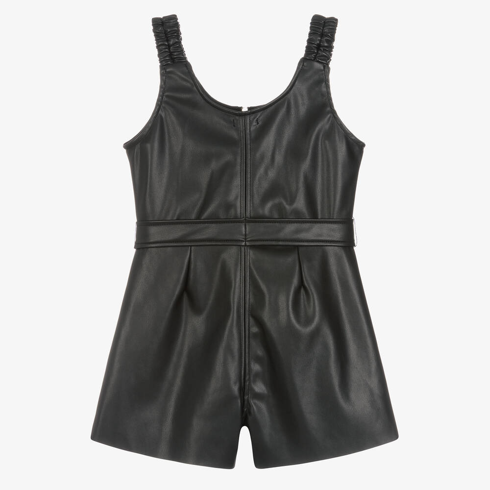 Faux leather playsuit online