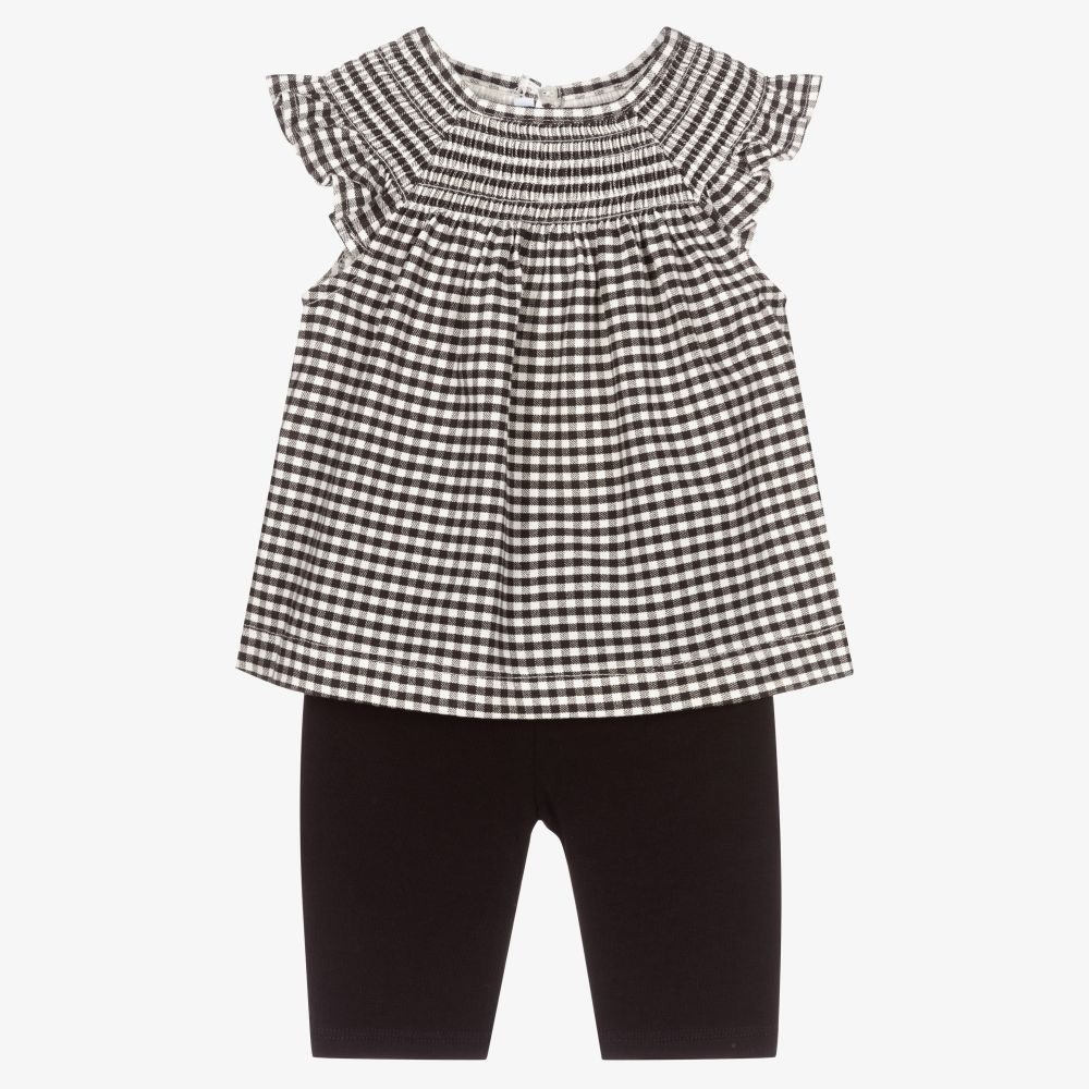 Mayoral-Black Gingham Leggings Set | Childrensalon Outlet