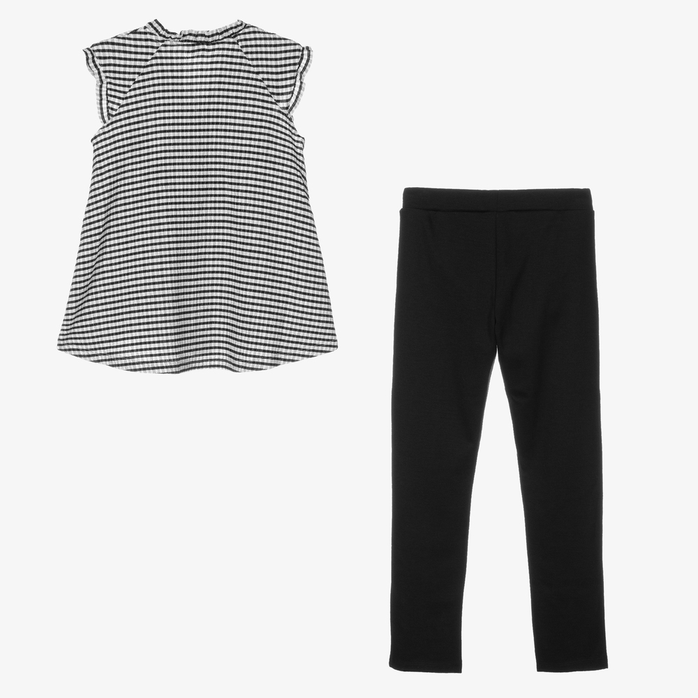 Mayoral-Black Gingham Leggings Set | Childrensalon Outlet