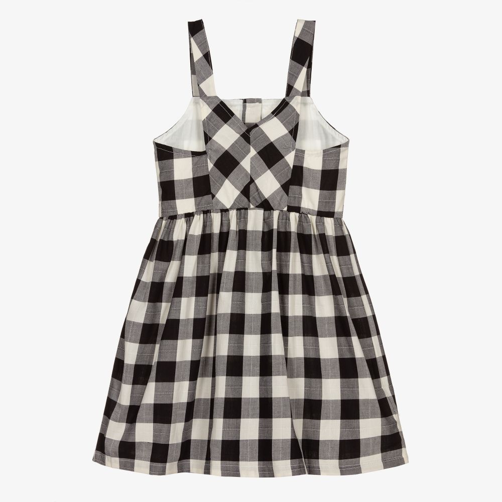 Mayoral-Black & Ivory Check Dress | Childrensalon Outlet