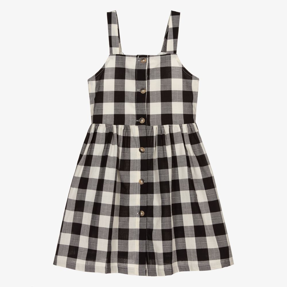 Mayoral-Black & Ivory Check Dress | Childrensalon Outlet