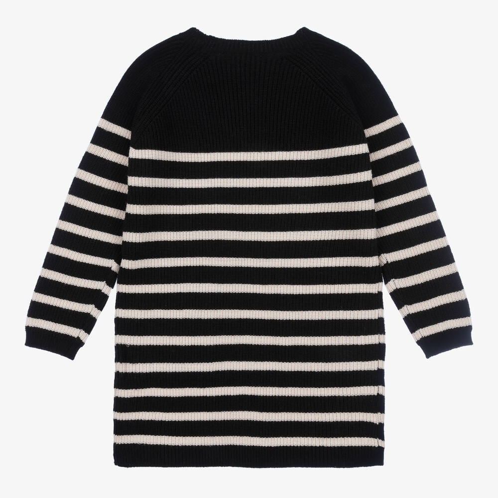 Mayoral-Black & Ivory Glittery Knit Sweater Dress | Childrensalon Outlet