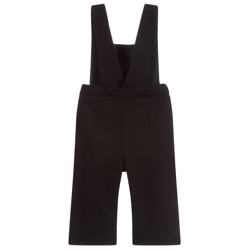 Mayoral-Black Jersey Dungarees | Childrensalon Outlet