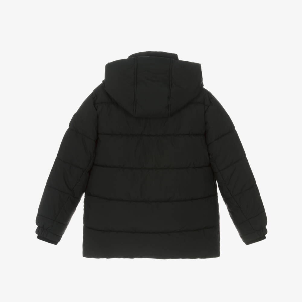 Mayoral Nukutavake-Black Padded Hooded Jacket | Childrensalon Outlet