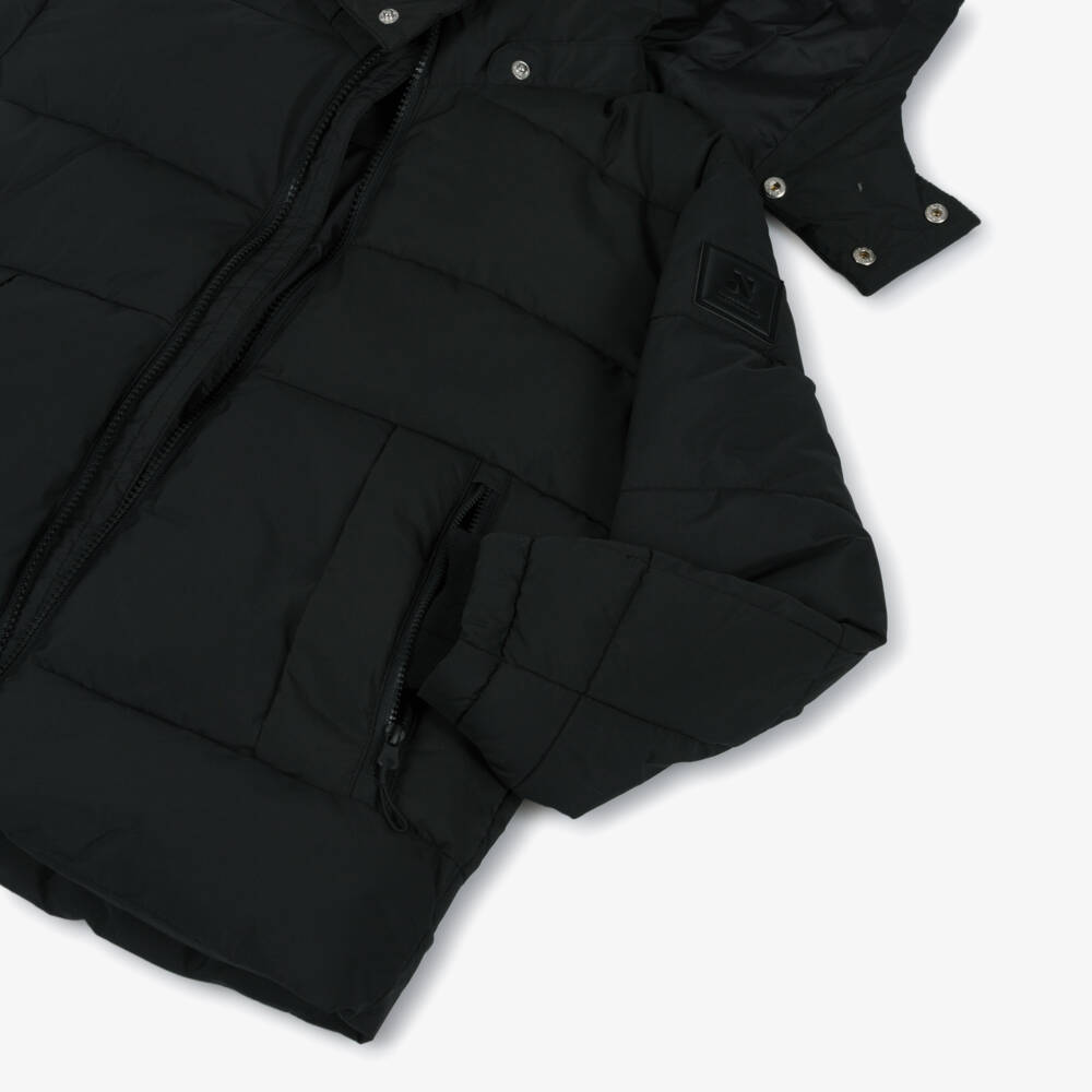Mayoral Nukutavake-Black Padded Hooded Jacket | Childrensalon Outlet