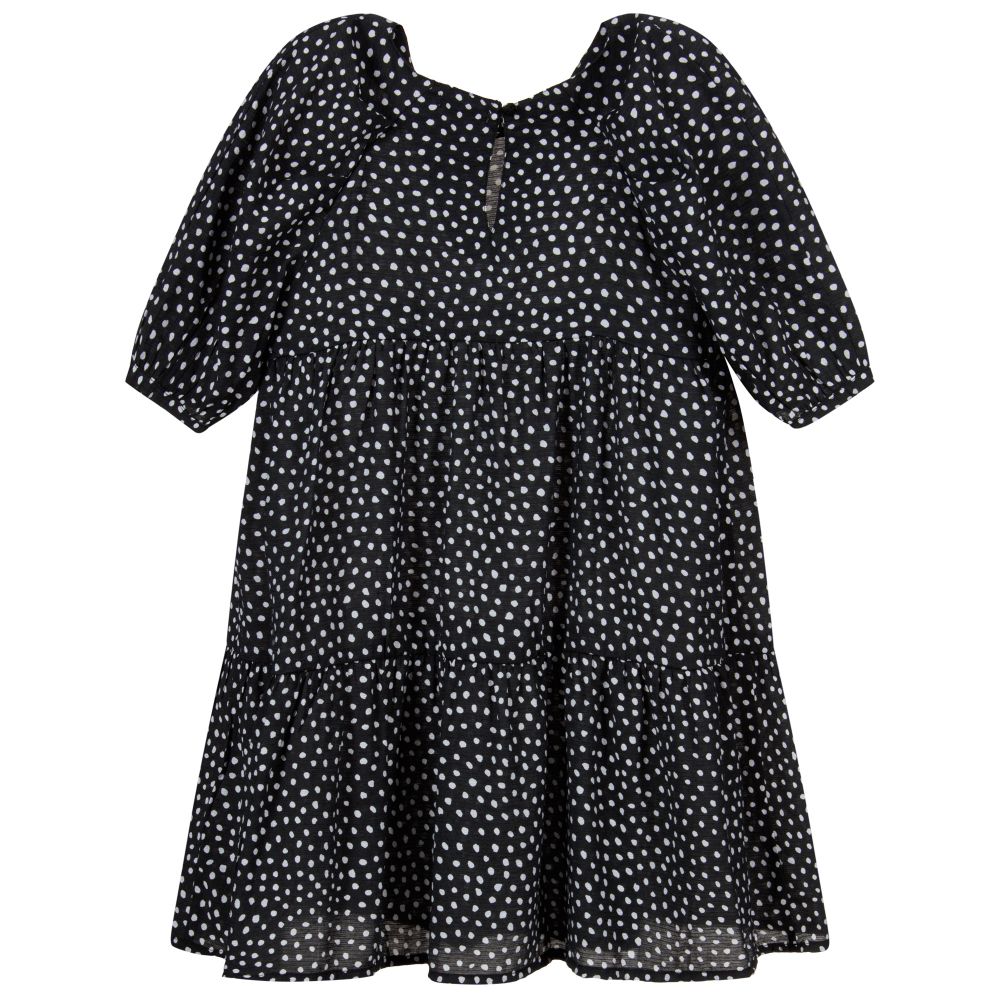 Mayoral-Black Polka Dot Dress | Childrensalon Outlet
