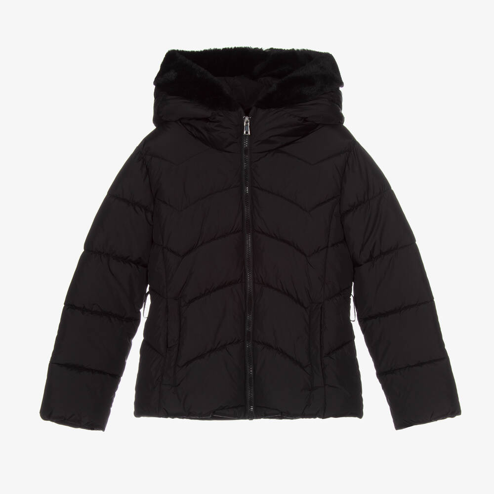Mayoral-Black Puffer Jacket & Belt Bag | Childrensalon Outlet