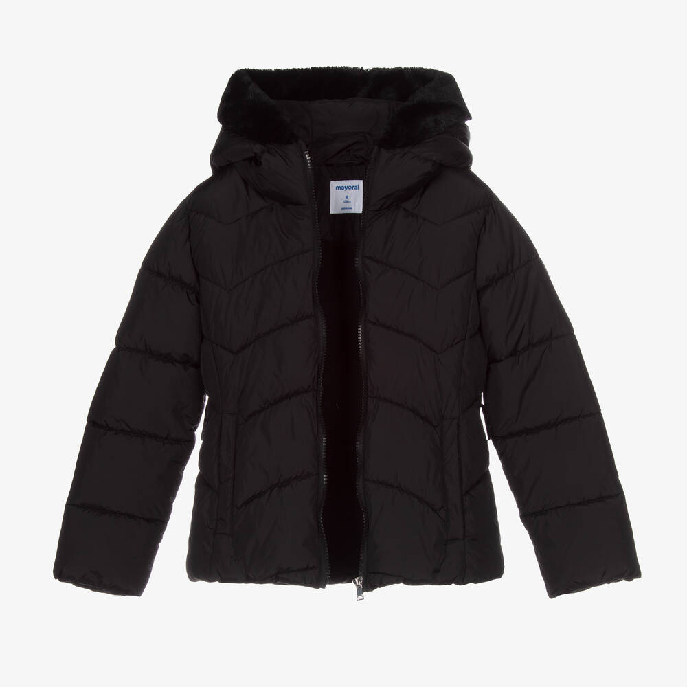 Mayoral-Black Puffer Jacket & Belt Bag | Childrensalon Outlet