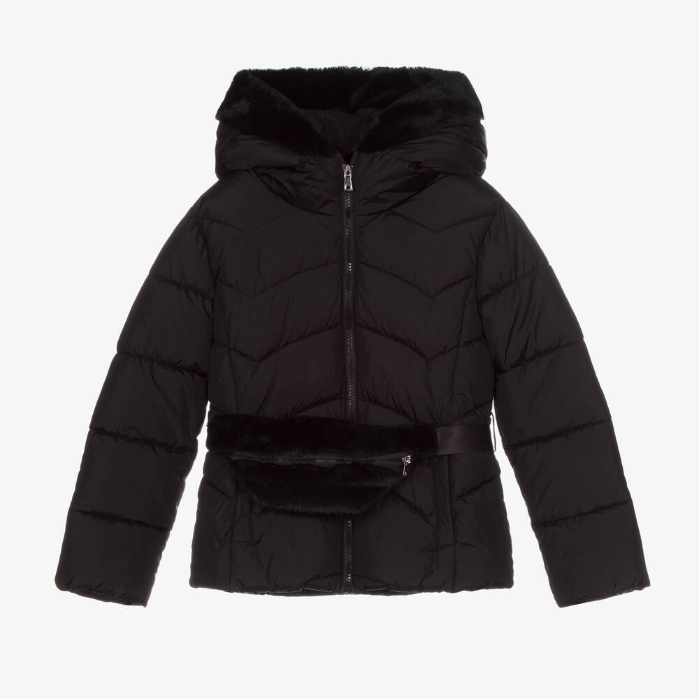 Mayoral - Black Puffer Jacket & Belt Bag | Childrensalon