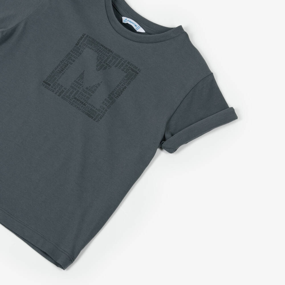 Mayoral-Black T-shirt | Childrensalon Outlet