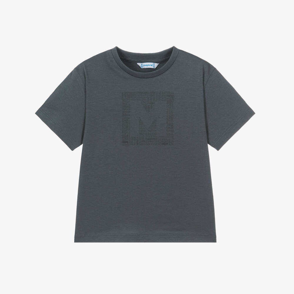 Mayoral-Black T-shirt | Childrensalon Outlet