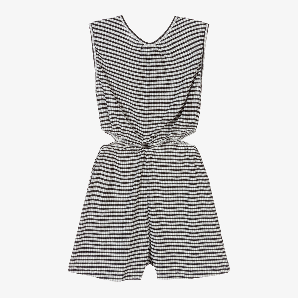 Mayoral - Black & White Checked Playsuit | Childrensalon Outlet