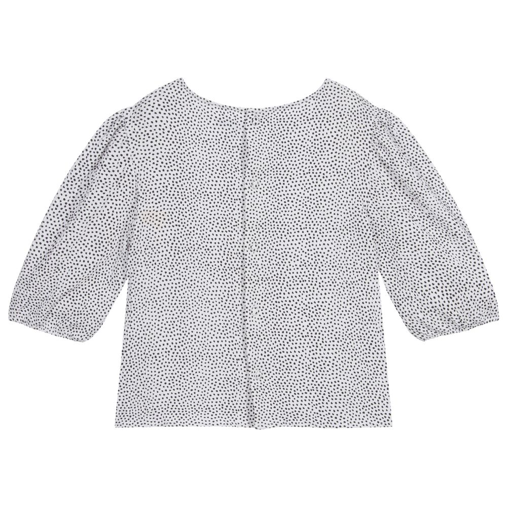 Mayoral-Черно-белая блузка из вискозы | Childrensalon Outlet