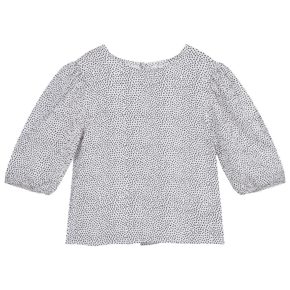 Mayoral - Black & White Viscose Blouse | Childrensalon