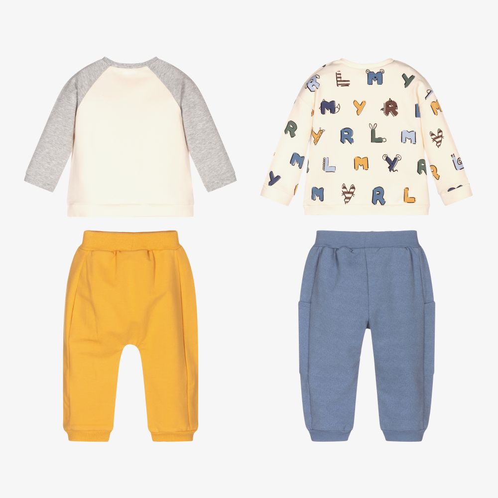 Mayoral Для новорожденных-Два комплекта с желтыми и голубыми штанишками для малышей | Childrensalon Outlet
