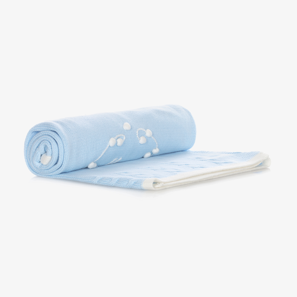 Mayoral Newborn - Blaues Umschlagtuch für Babys (100 cm) | Childrensalon
