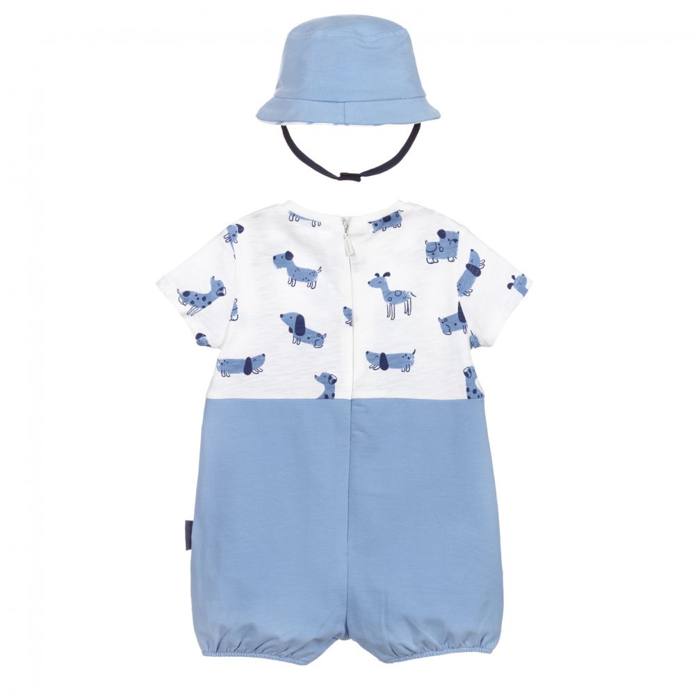 Mayoral-Голубой песочник с шапочкой для малышей | Childrensalon Outlet