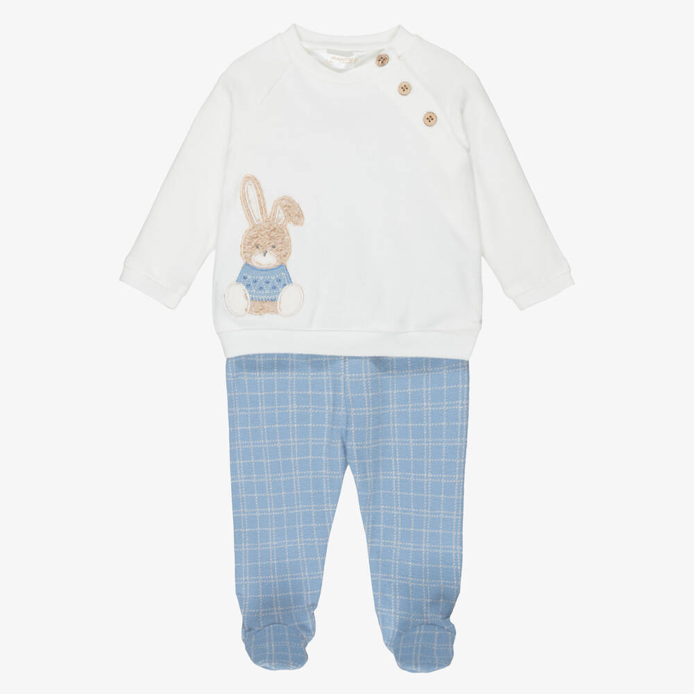 Mayoral Для новорожденных-Blue Bunny 2 Piece Babygrow | Childrensalon Outlet