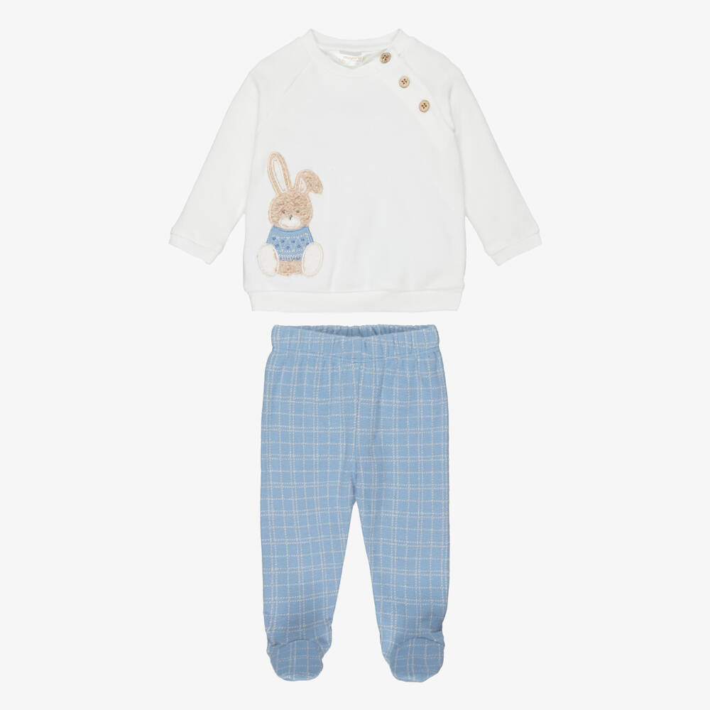 Mayoral Для новорожденных-Blue Bunny 2 Piece Babygrow | Childrensalon Outlet