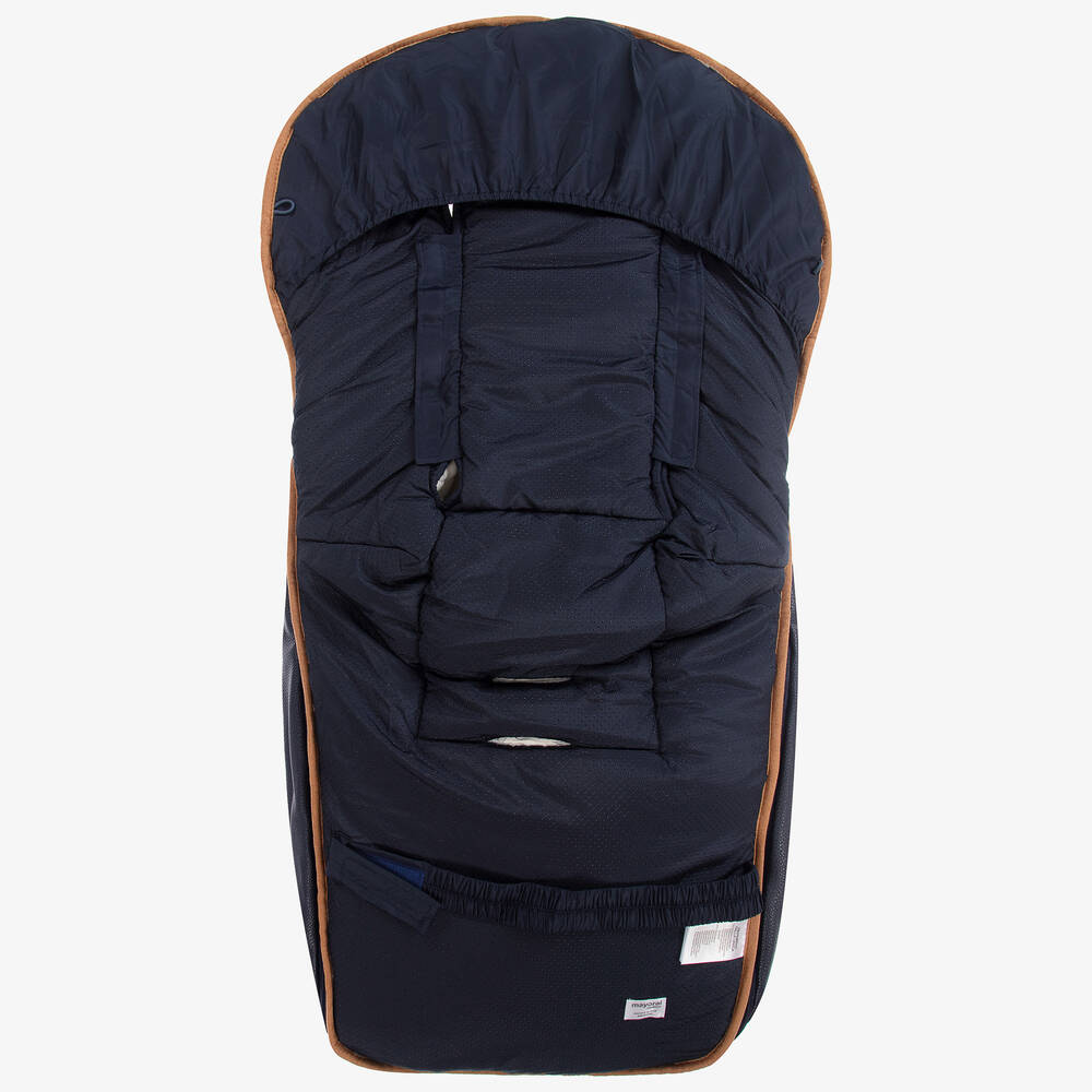 Mayoral Newborn-Blue Car Seat Baby Nest (90cm) | Childrensalon Outlet