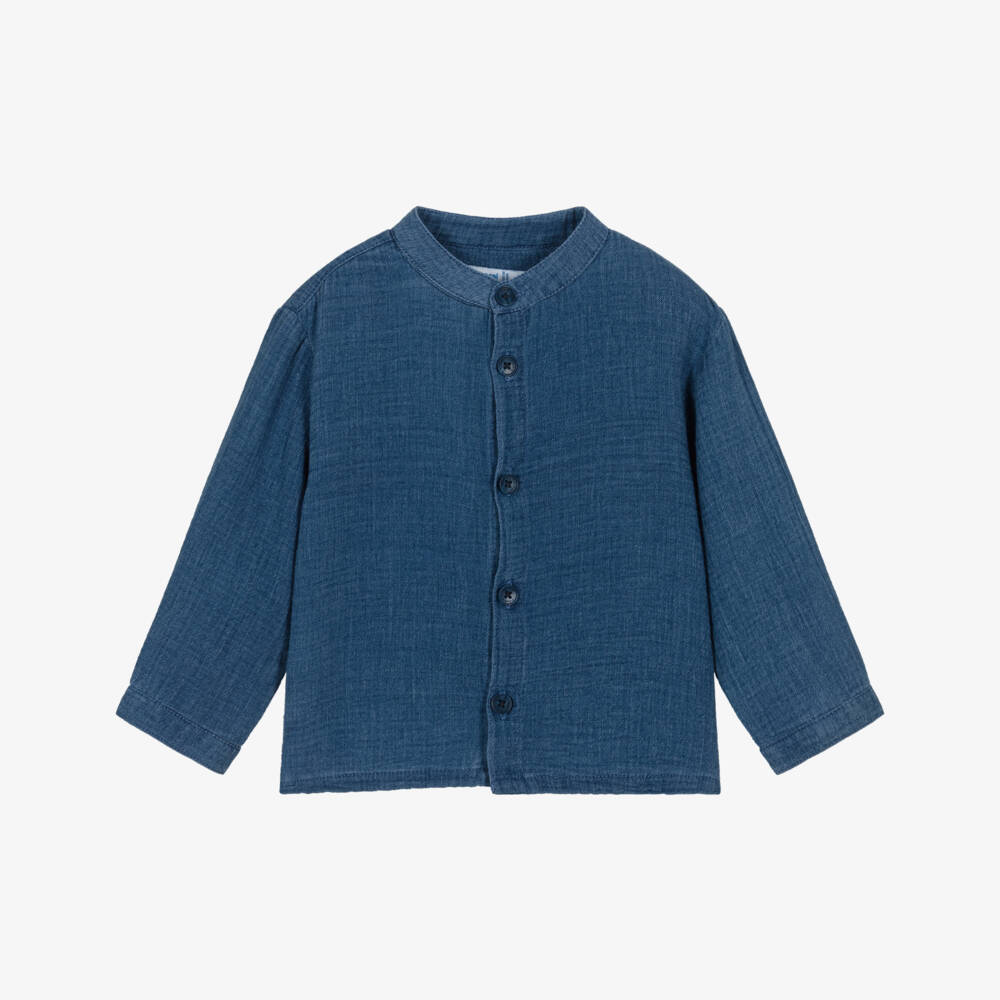 Mayoral-Blue Chambray Shirt | Childrensalon Outlet