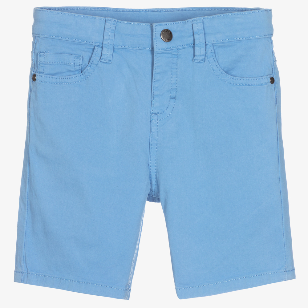 Mayoral - Blue Cotton Bermuda Shorts | Childrensalon