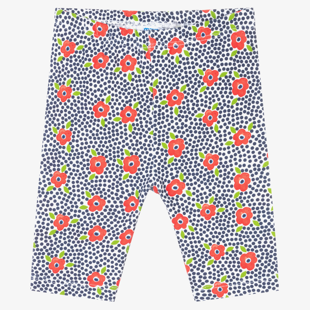 Mayoral - Blue Cotton Floral Leggings | Childrensalon