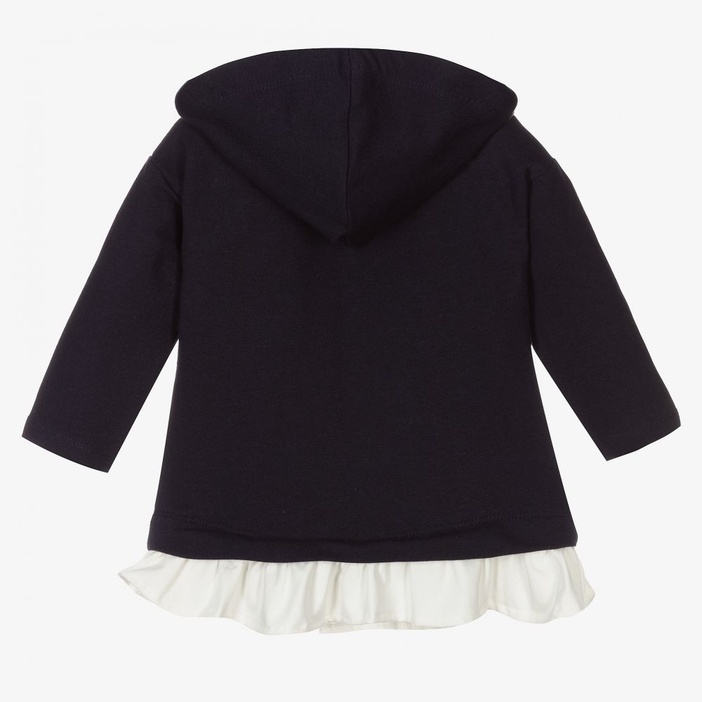 Mayoral-Blue Cotton Hooded Dress | Childrensalon Outlet